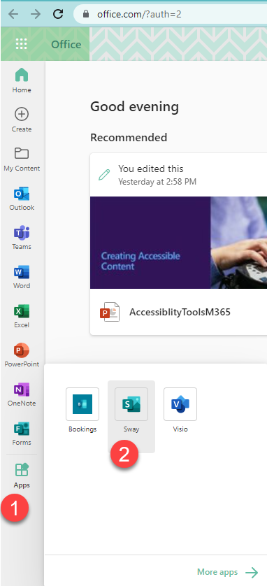 office apps - sway